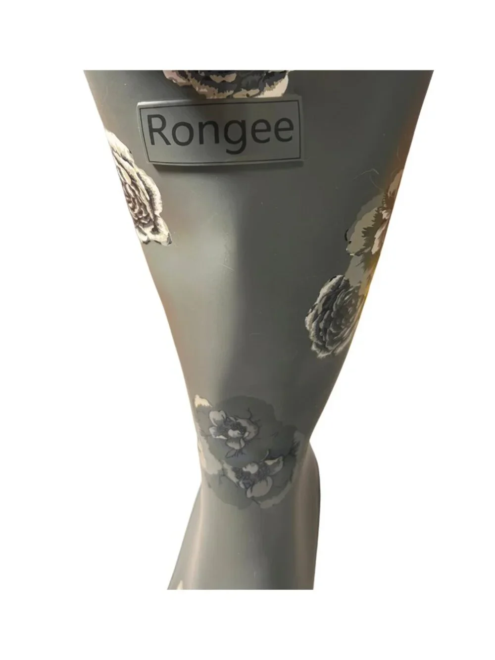 Rongee Floral Tall Rain Boots Size 10 (Runs Small)